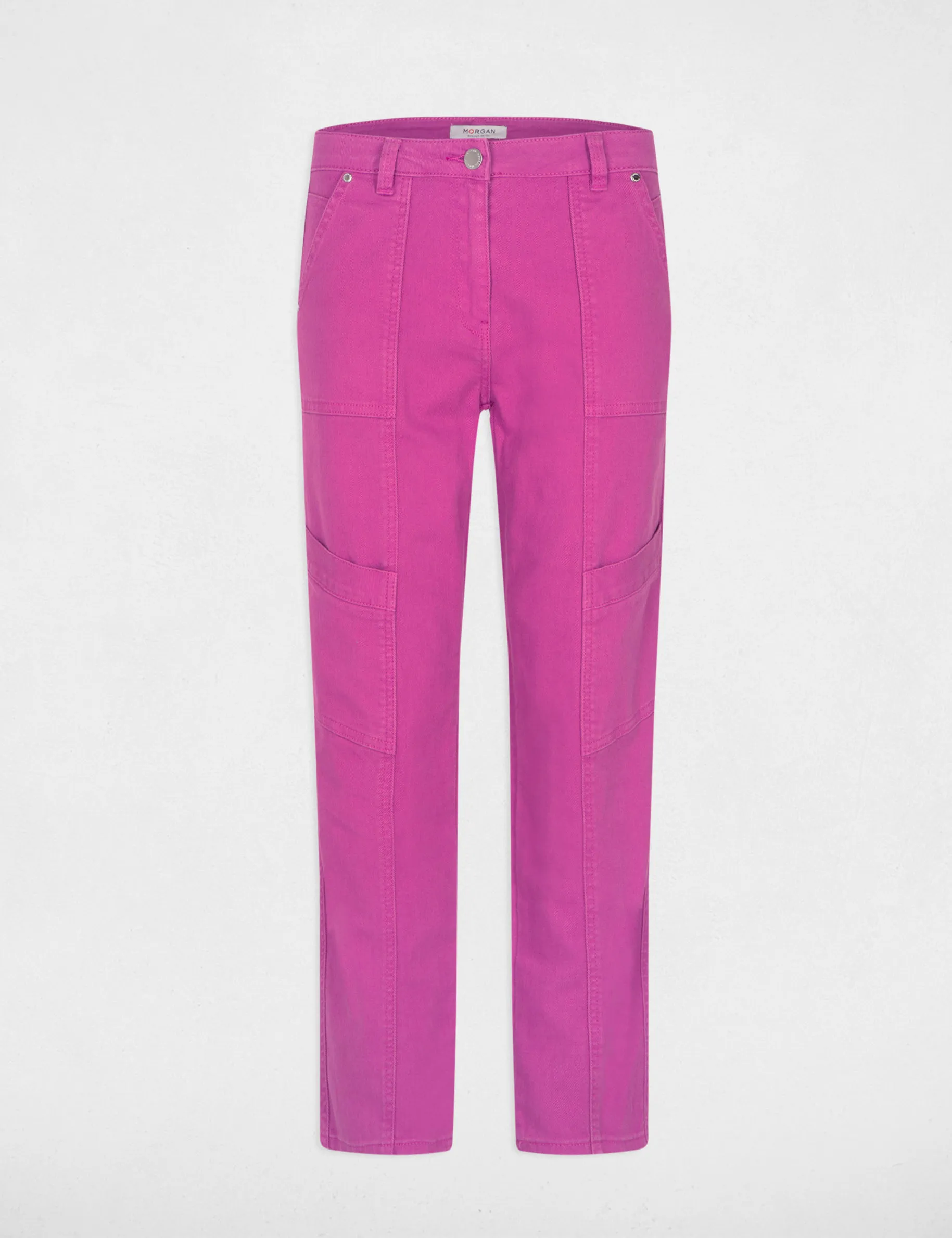 Acid wash fitted jeans dark pink women