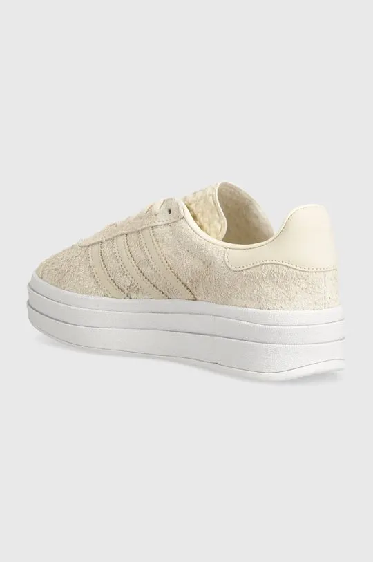 adidas Originals leather sneakers Gazelle Bold beige color IG4380