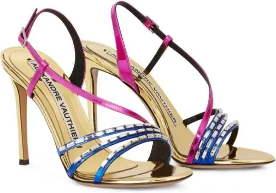 Alexandre Vauthier 115mm rhinestone-embellished sandals Blue