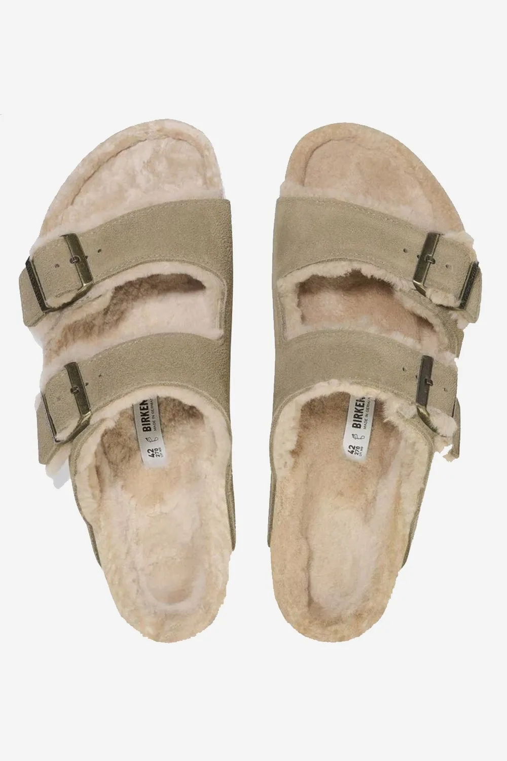 Arizona Shearling Regular Fit Sandal in Taupe