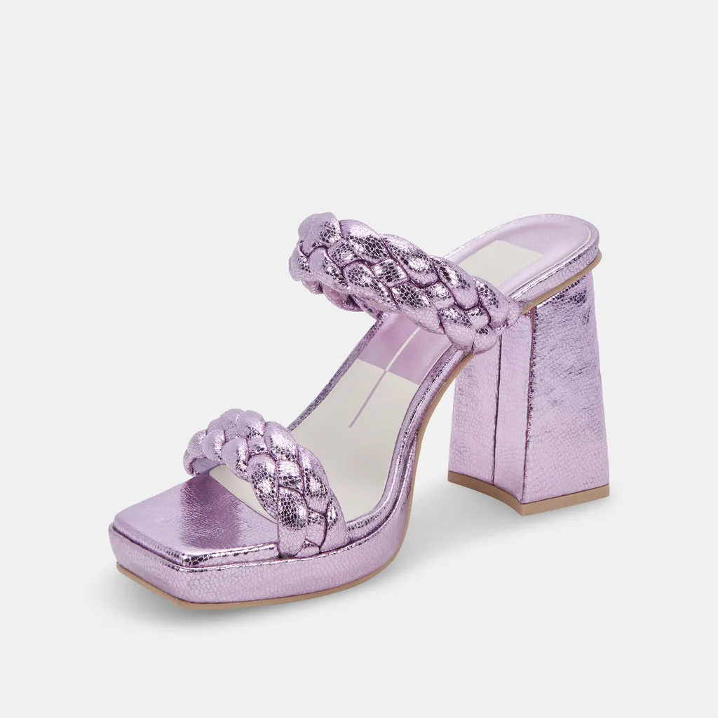 ASHBY Platform Heels Lilac Crackled Stella | Lilac Stella Heeled Sandals– Dolce Vita 6887435665474