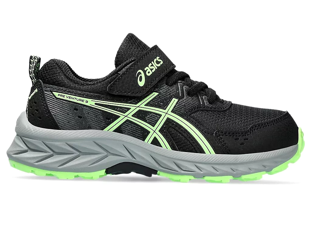 ASICS KIDS GEL VENTURE BLACK/GREEN