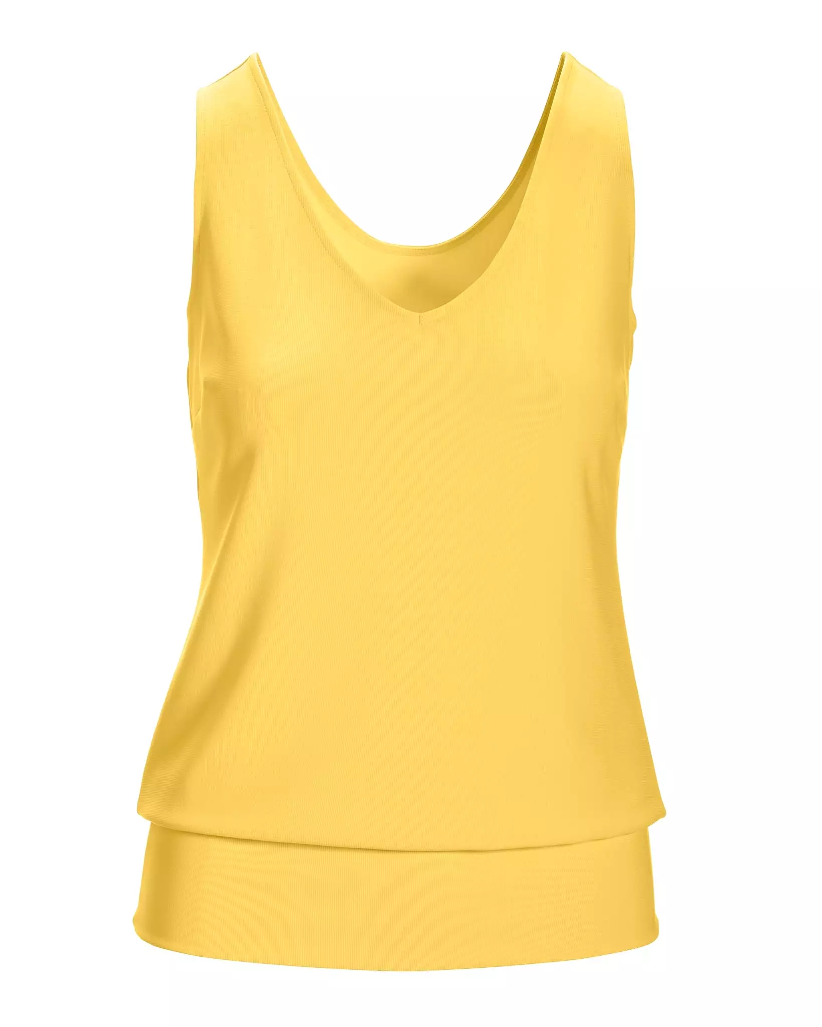 Beyond Travel Sleeveless Blouson Top Lemon Drop