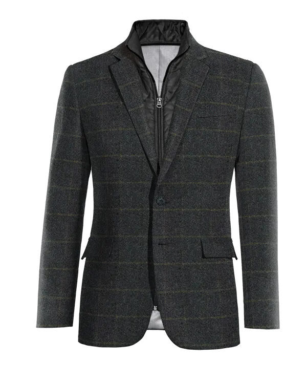  Blazer azul de tweed a cuadros edición limitada