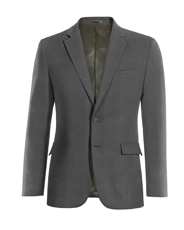  Blazer gris de Lana pura super 100s de entretiempo