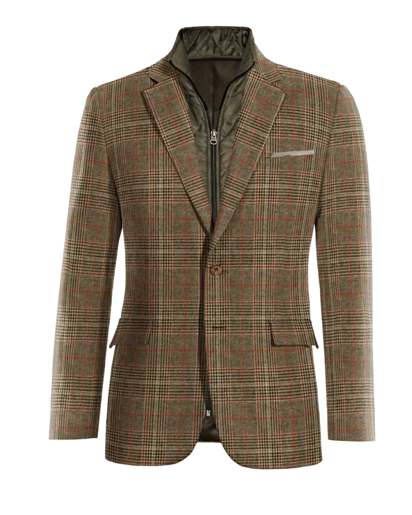  Blazer marrón de tweed príncipe de gales edición limitada