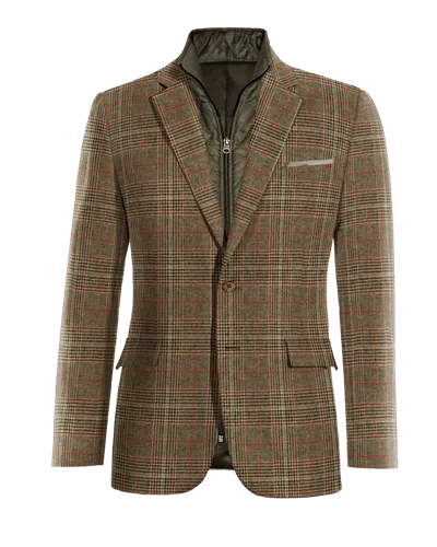  Blazer marrón de tweed príncipe de gales edición limitada