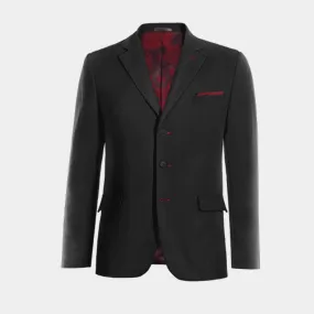  Blazer negro Ónix esencial de 3 botones y con pañuelo