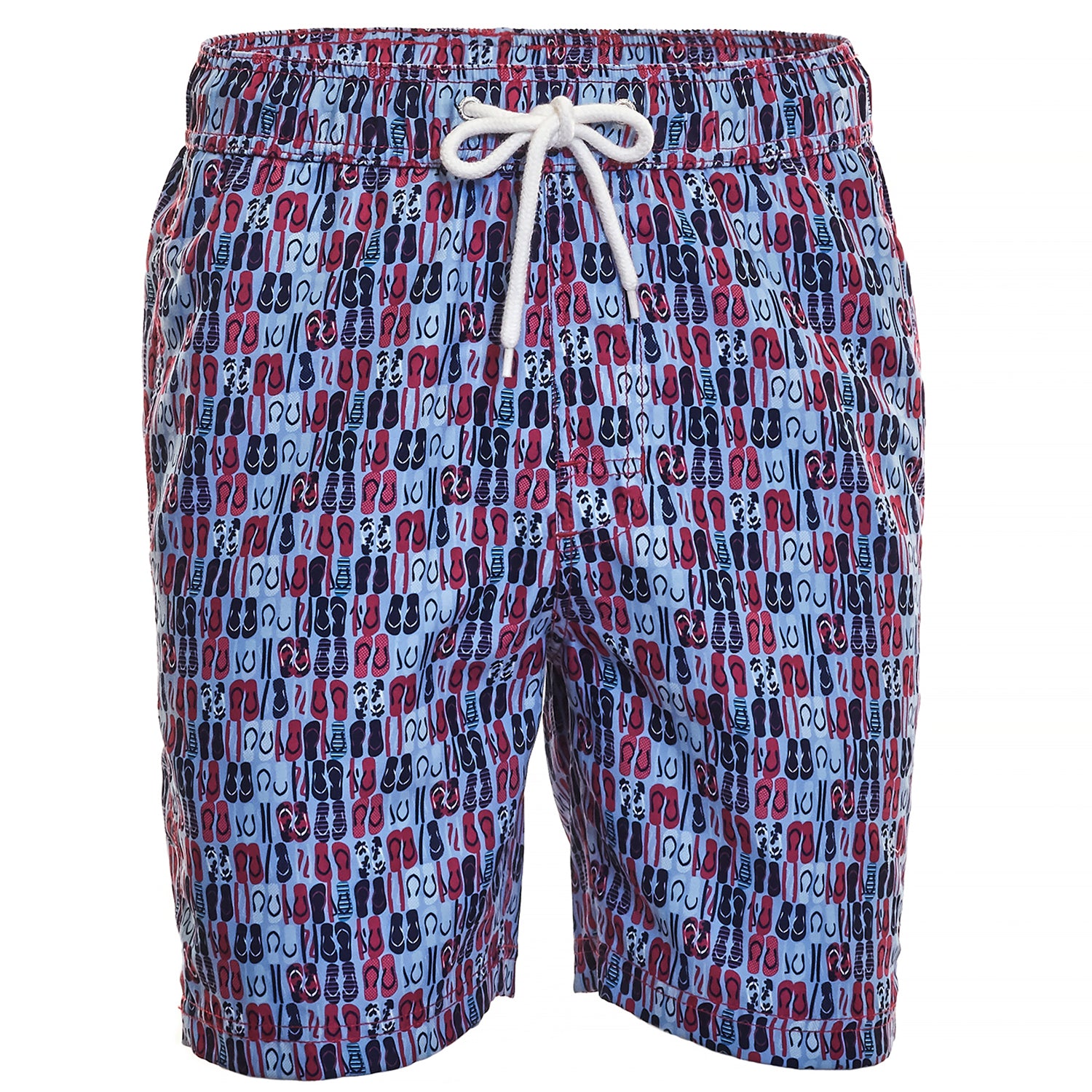 Blue Sandal Print Board Short