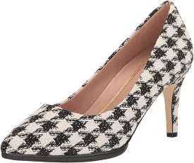 Cole Haan Grand Ambition Metallic Houndstooth Pointed Toe Stiletto Heeled Pumps