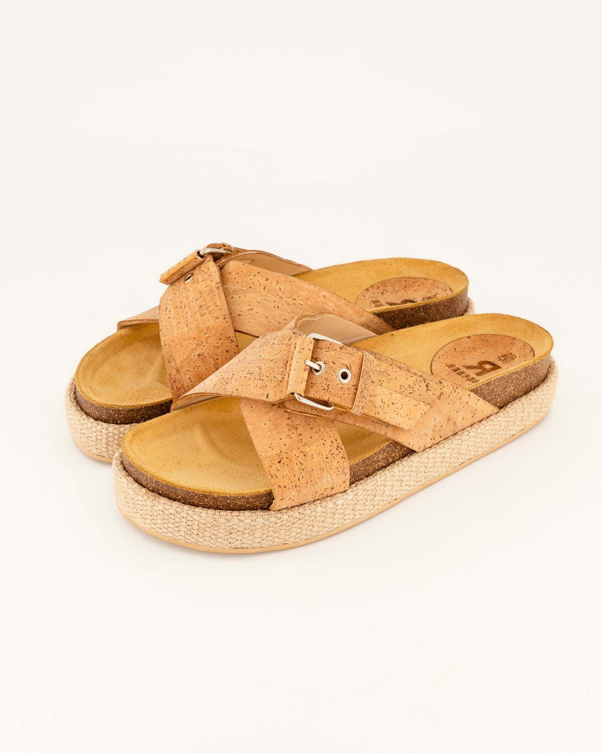 Cross-Over Cork Sandals