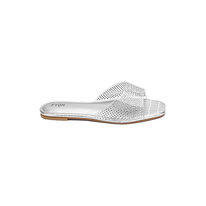 Crystalized PVC Flat Sandal MY 254