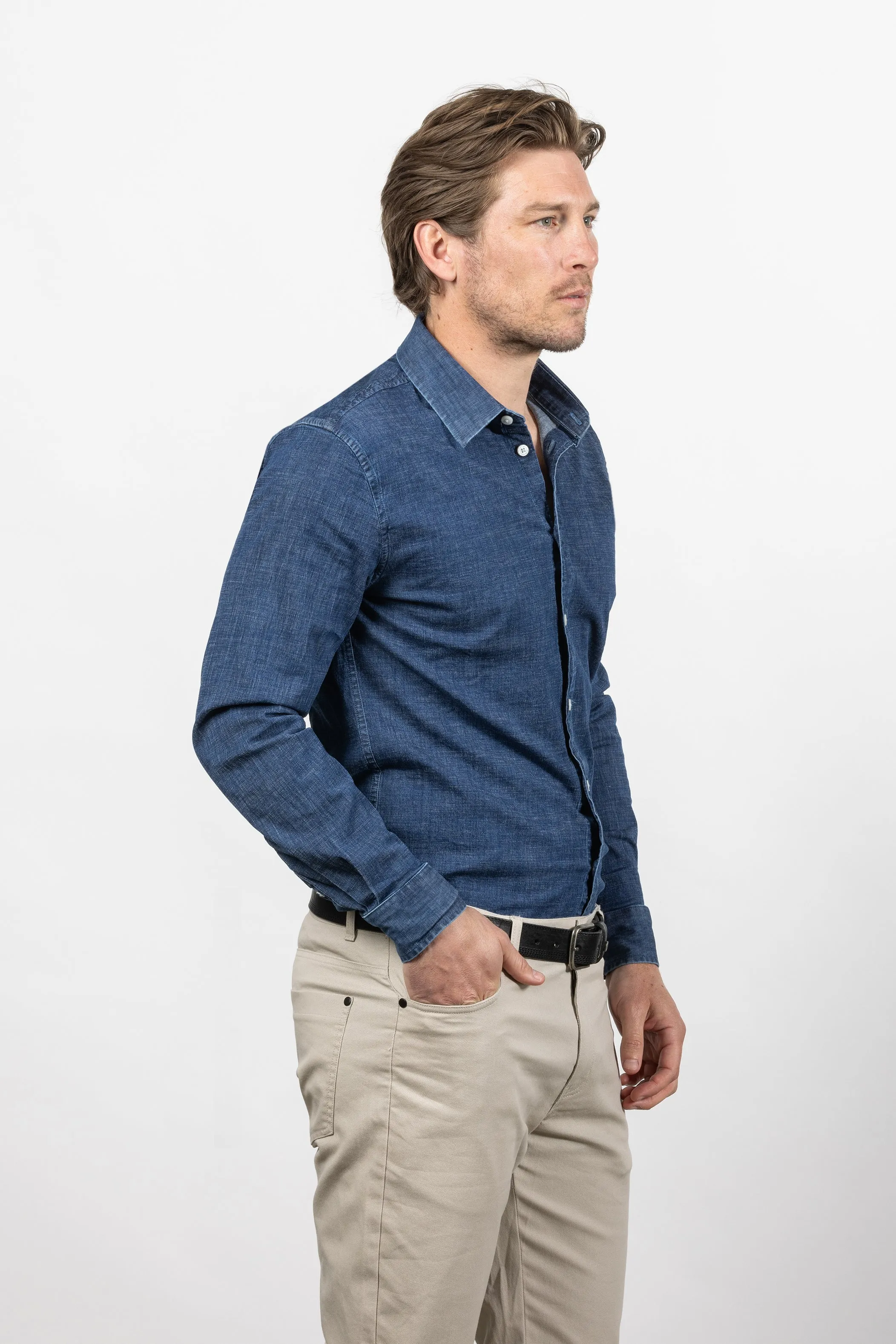 Culter & Co - Blake Shirt - Blue Denim