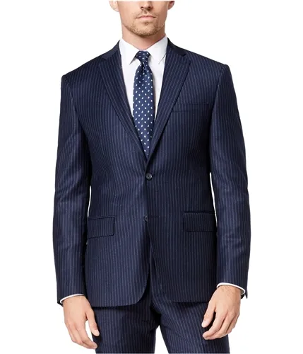 Dkny Mens Derek Chalk Stripe Two Button Blazer Jacket