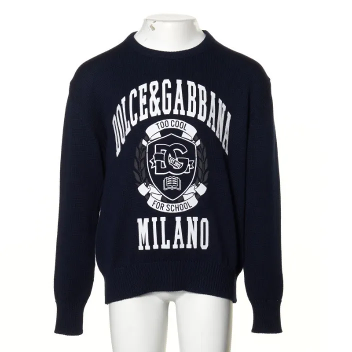 Dolce & Gabbana Crewneck Pullover Blue