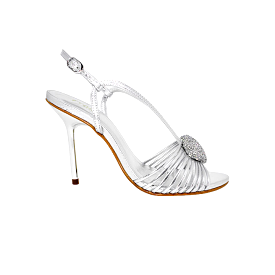 Embellished Brooch Heeled Sandal BWR 069