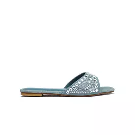 Embellished Diamante Denim Sandal MY 310