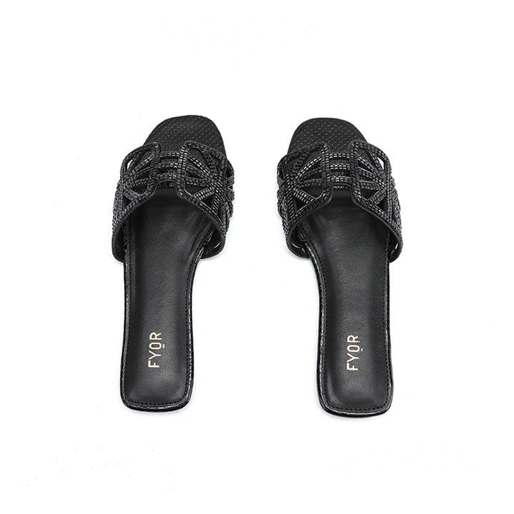 Embellished Metallic Slide Sandal MY 331