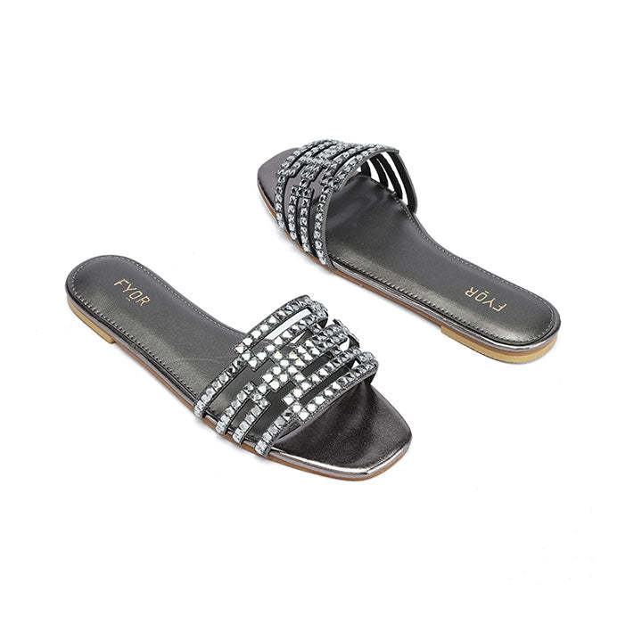 Embellished Slide Sandal MY 329