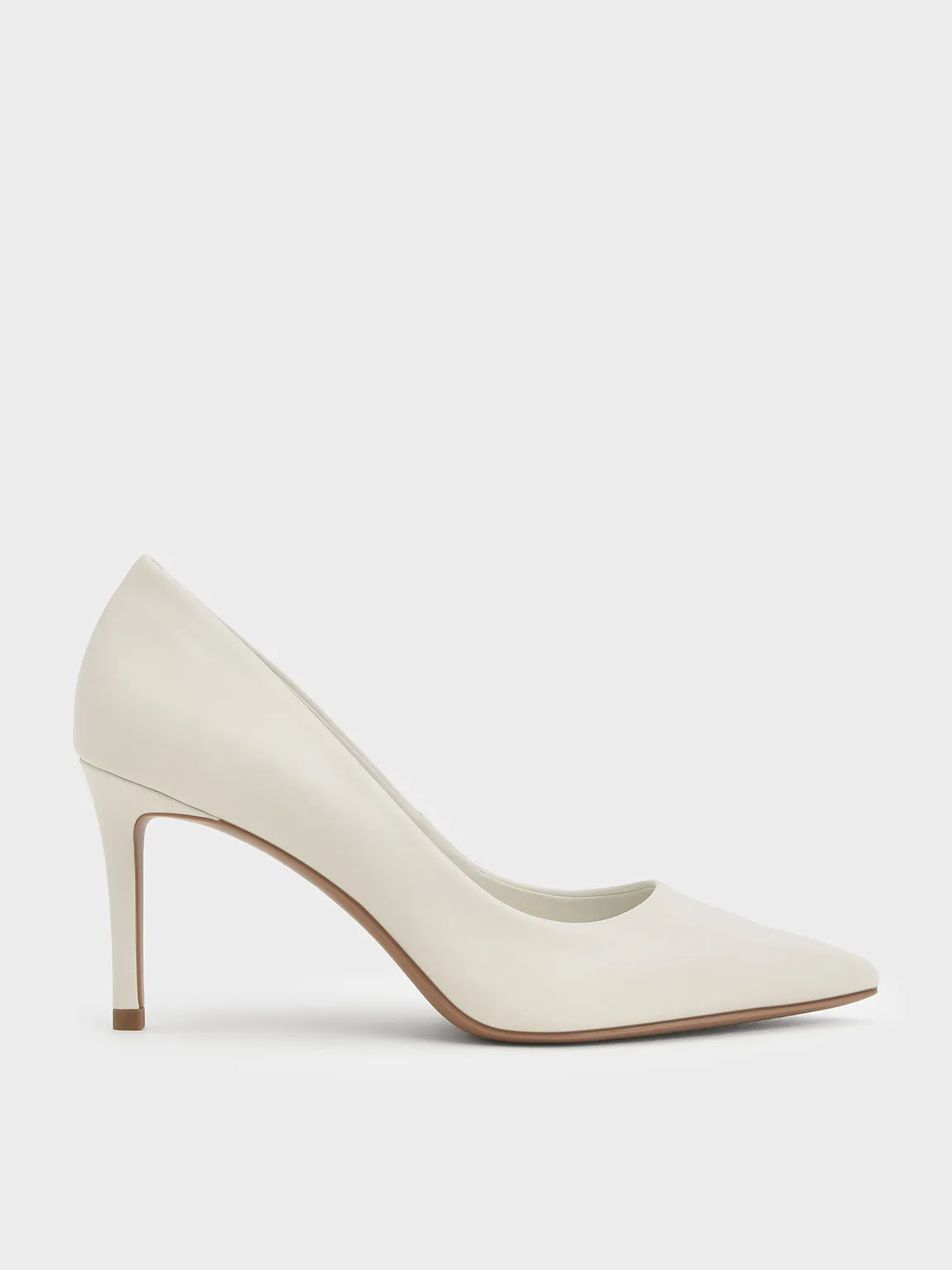 Emmy Pointed-Toe Stiletto Pumps - Chalk