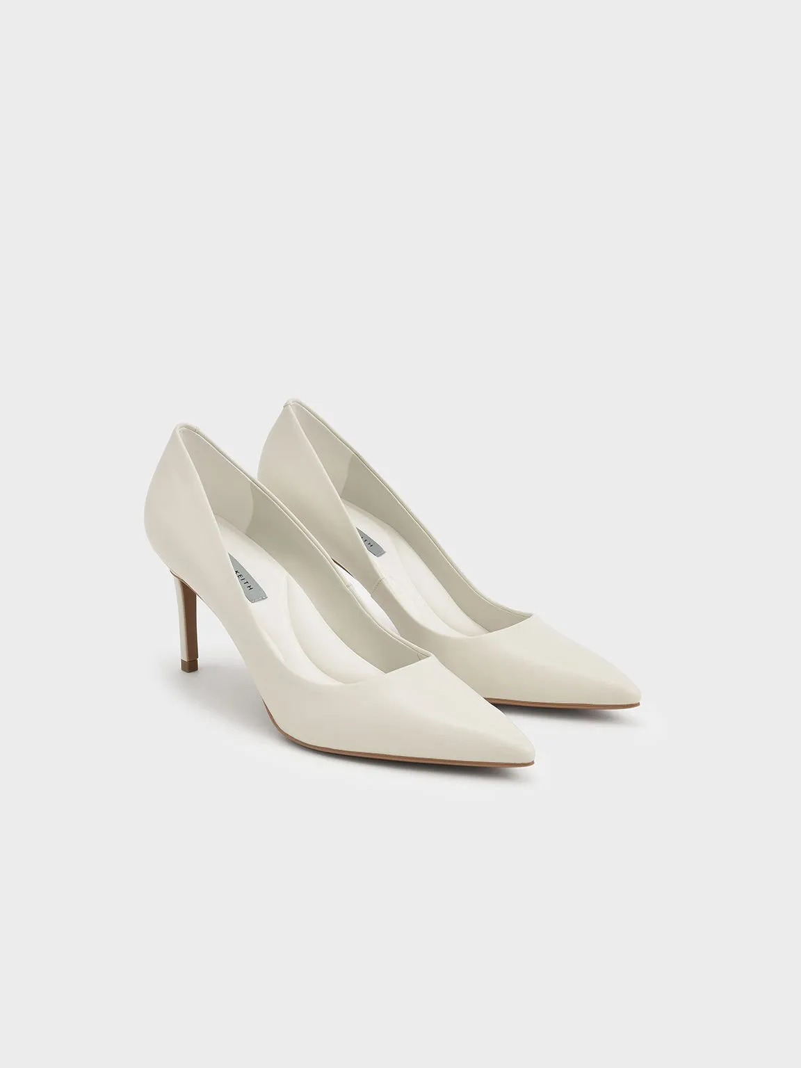 Emmy Pointed-Toe Stiletto Pumps - Chalk