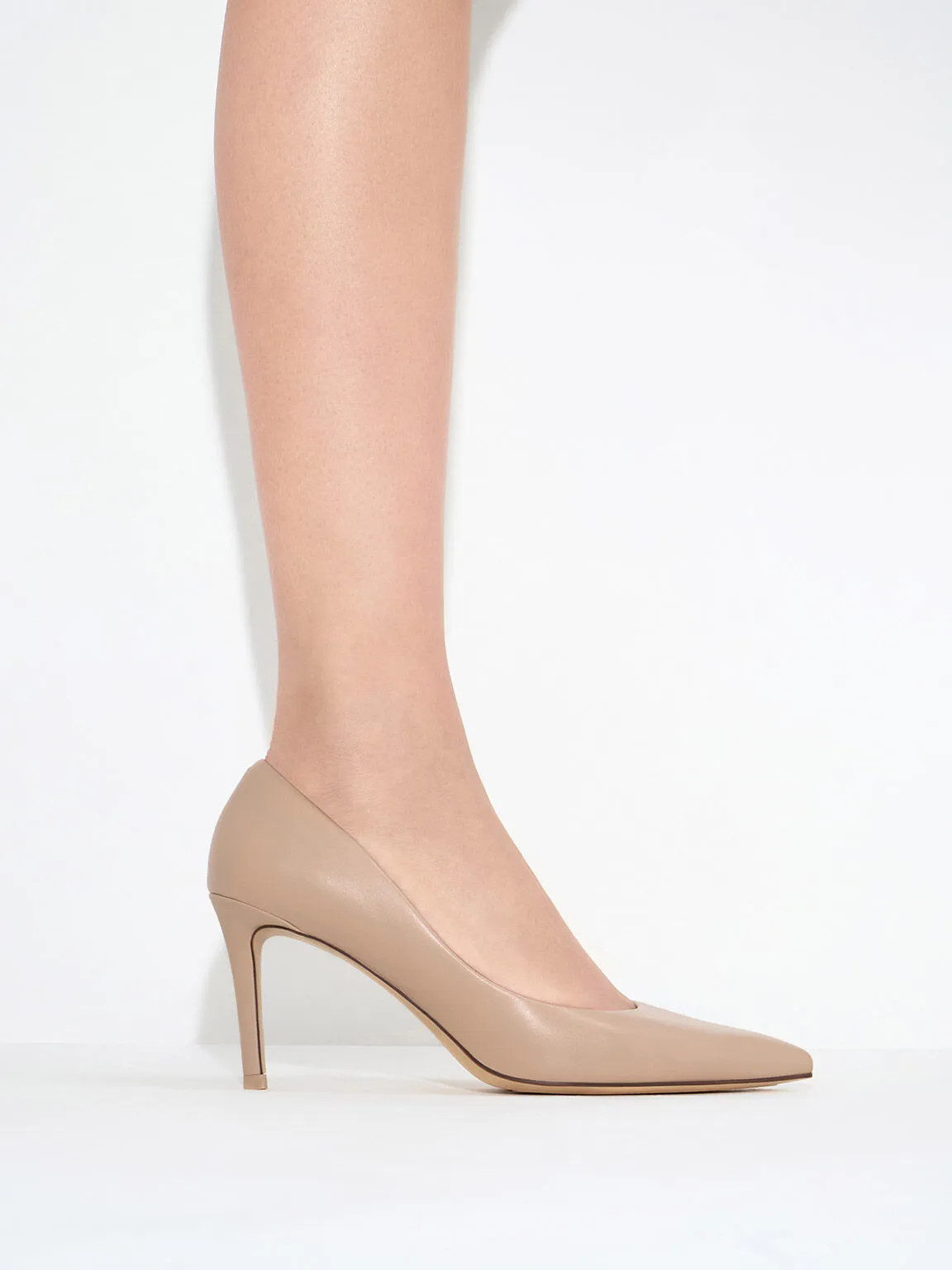 Emmy Pointed-Toe Stiletto Pumps - Nude