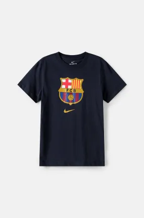 FC Barcelona blue shirt with team crest – Junior