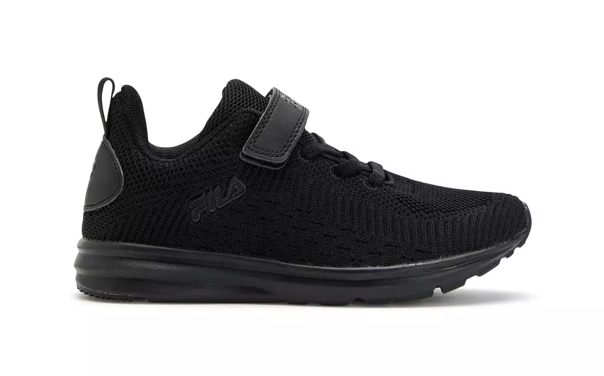 FILA KIDS CLASSIC V TRIPLE BLACK RUNNING SHOE