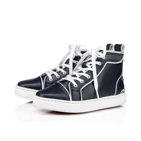 Funnytopi High-top sneakers - Calf leather - Navy - Kids