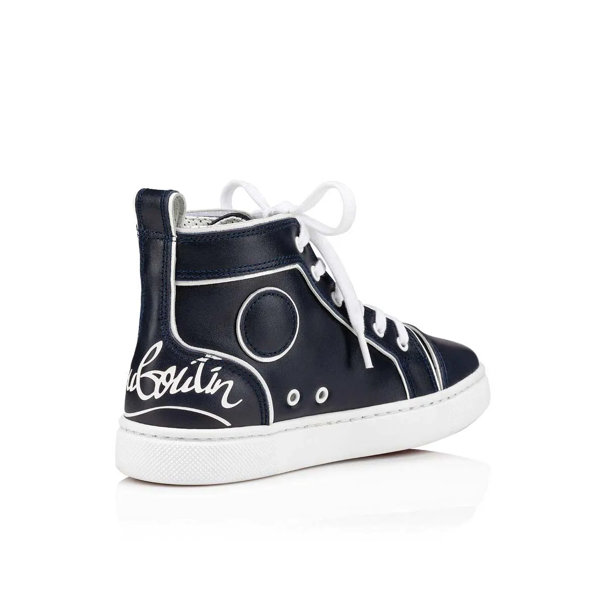 Funnytopi High-top sneakers - Calf leather - Navy - Kids