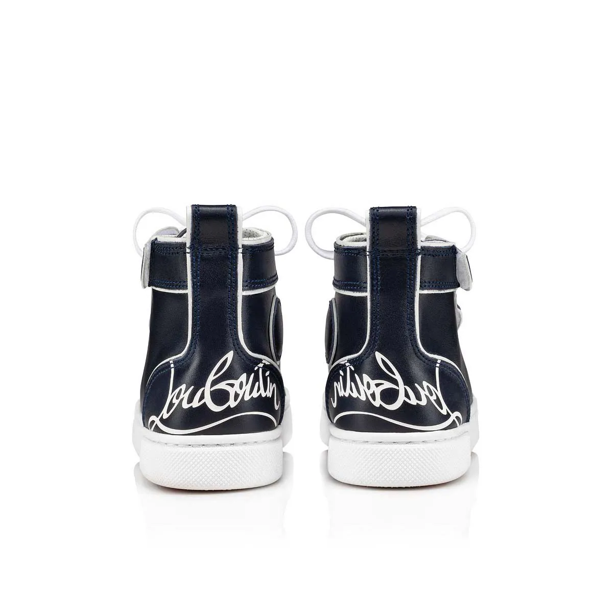 Funnytopi High-top sneakers - Calf leather - Navy - Kids