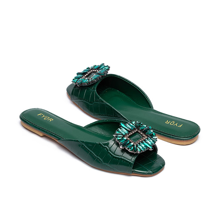 Gem Embellished Flat Sandal MY 212