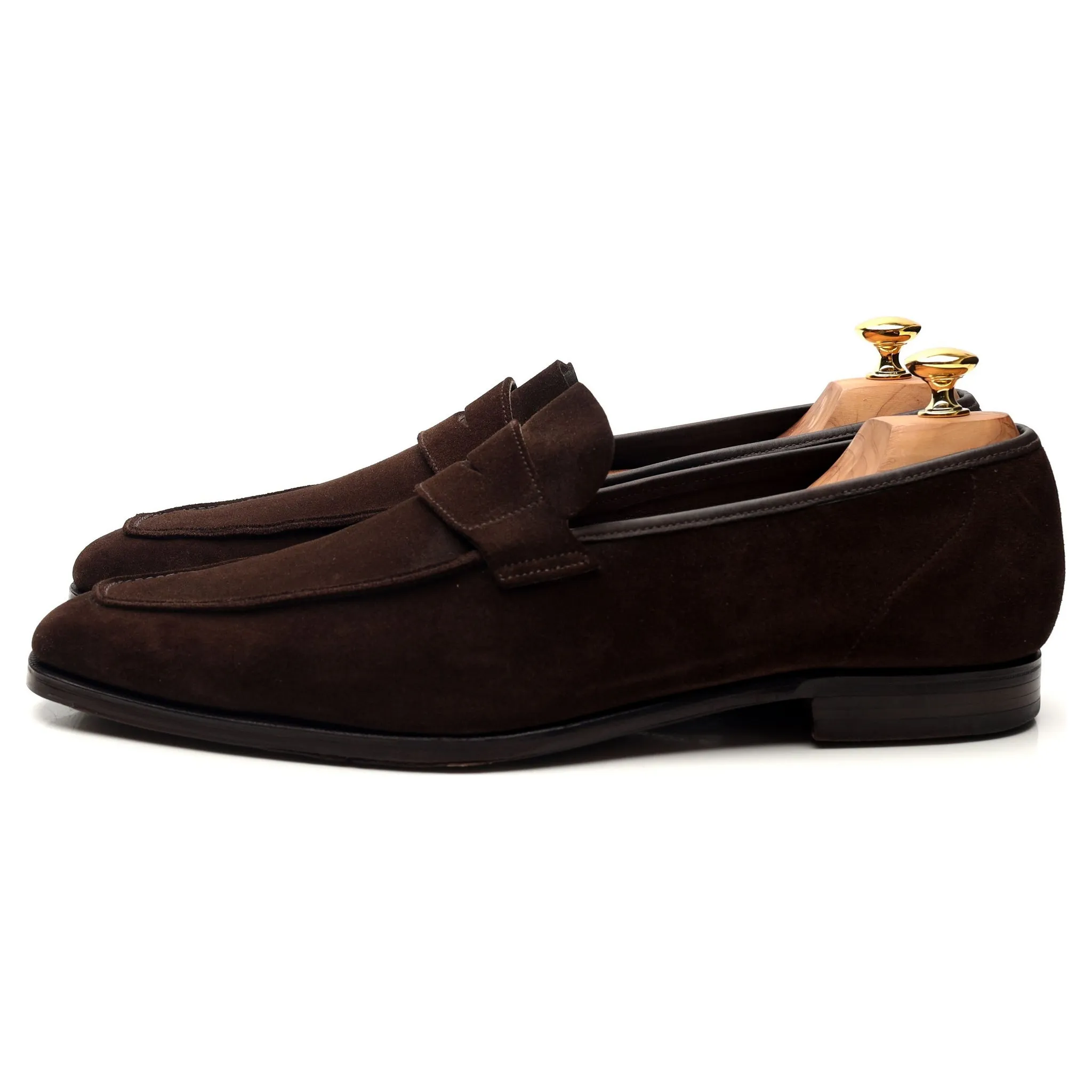 'George' Dark Brown Suede Loafers UK 11 E