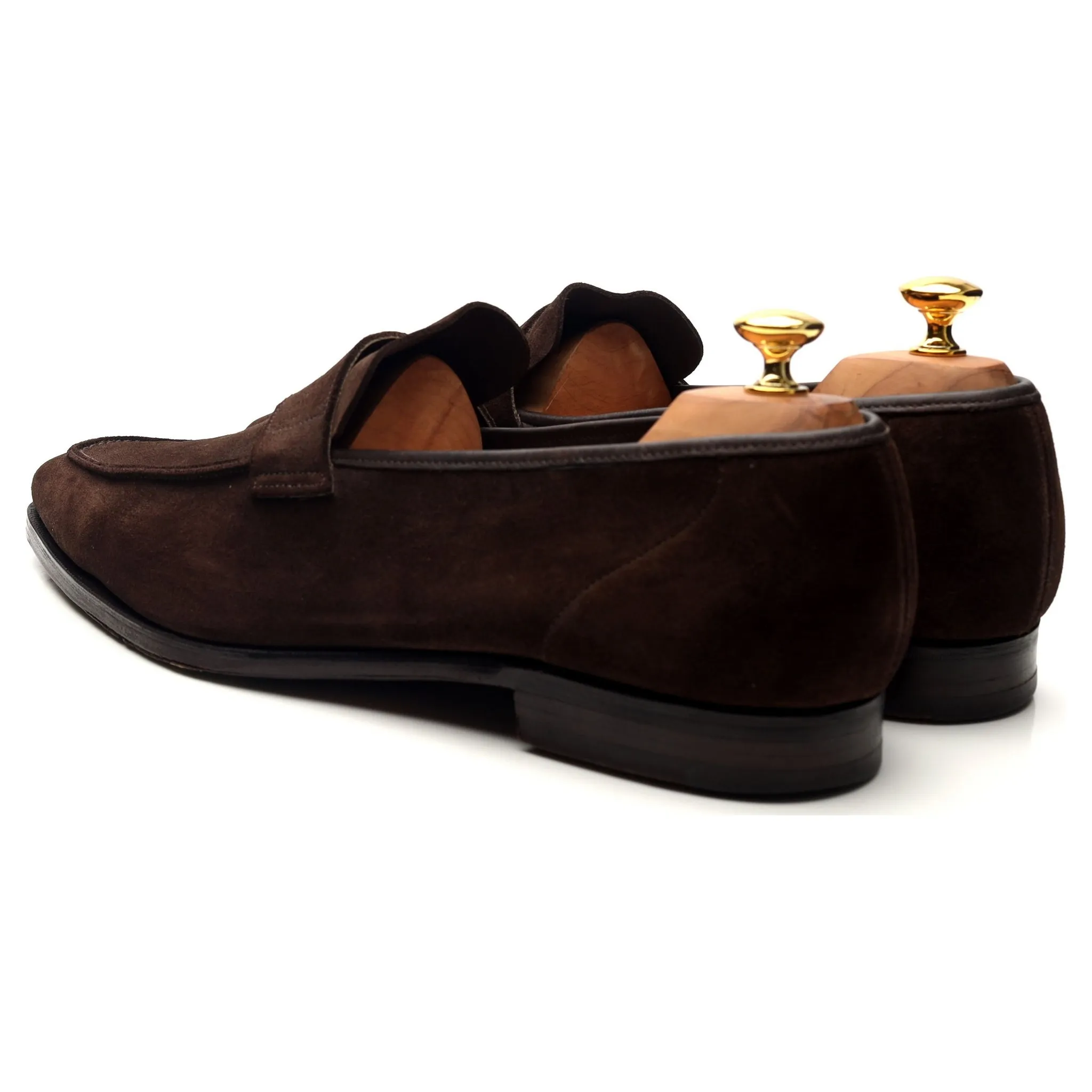 'George' Dark Brown Suede Loafers UK 11 E