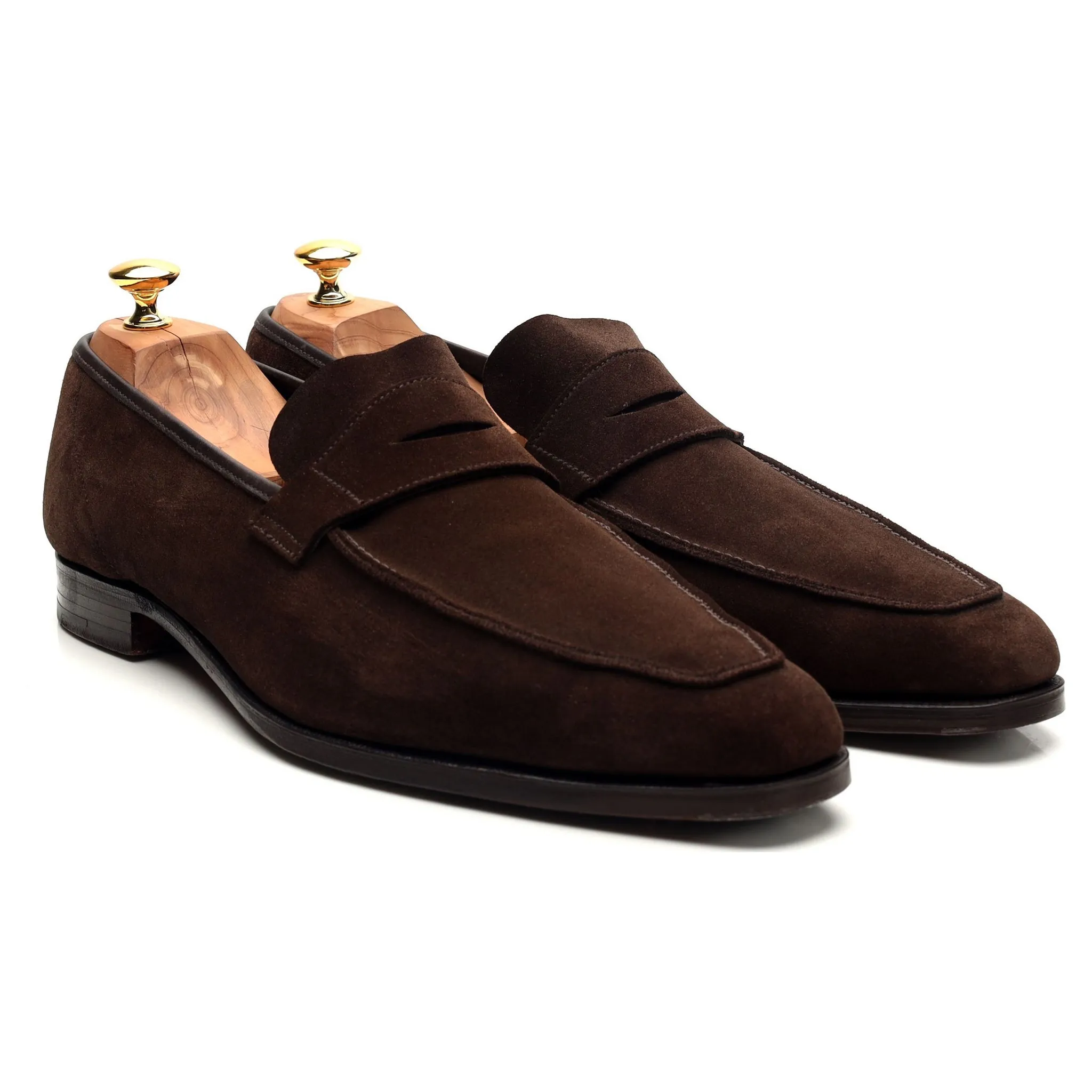 'George' Dark Brown Suede Loafers UK 11 E