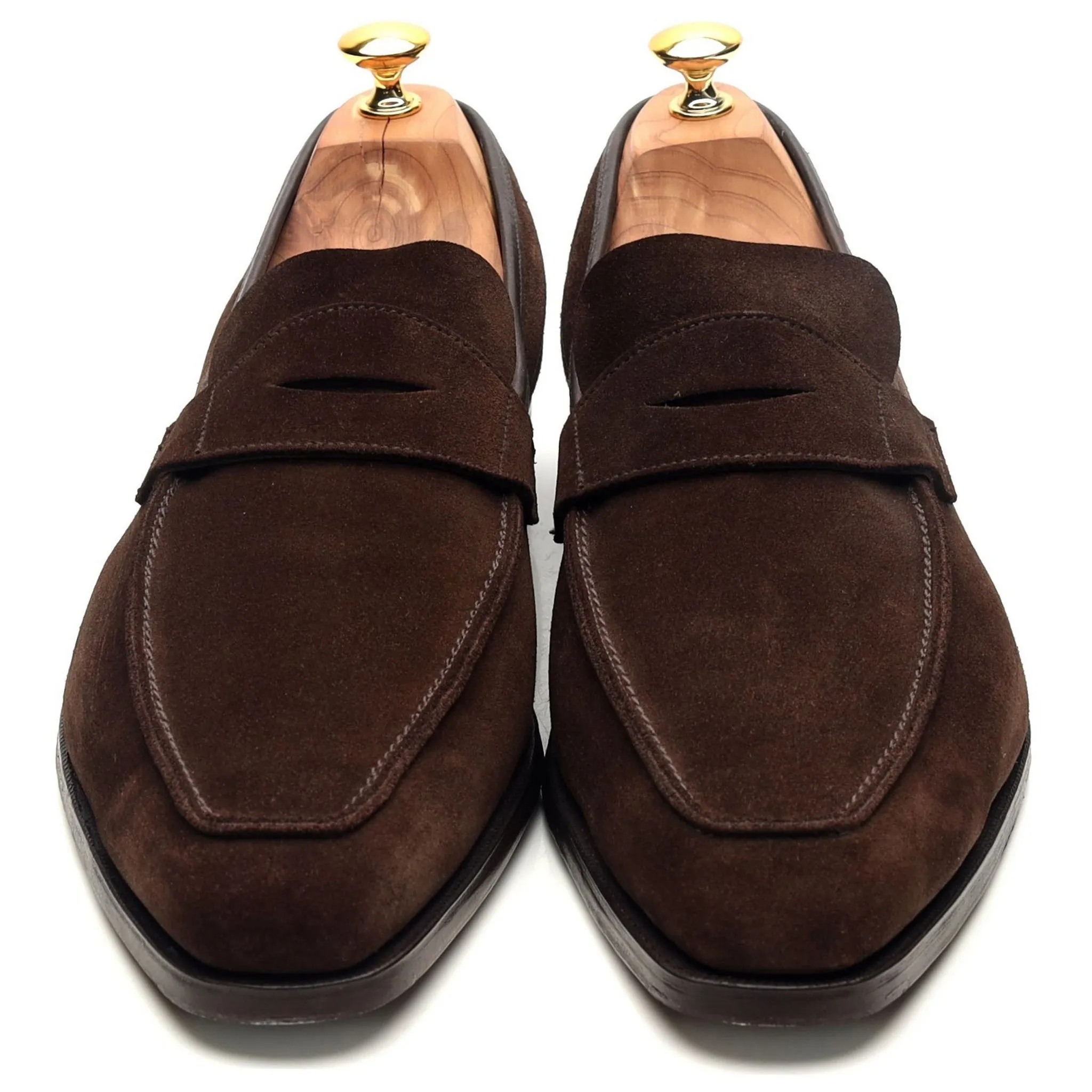 'George' Dark Brown Suede Loafers UK 11 E