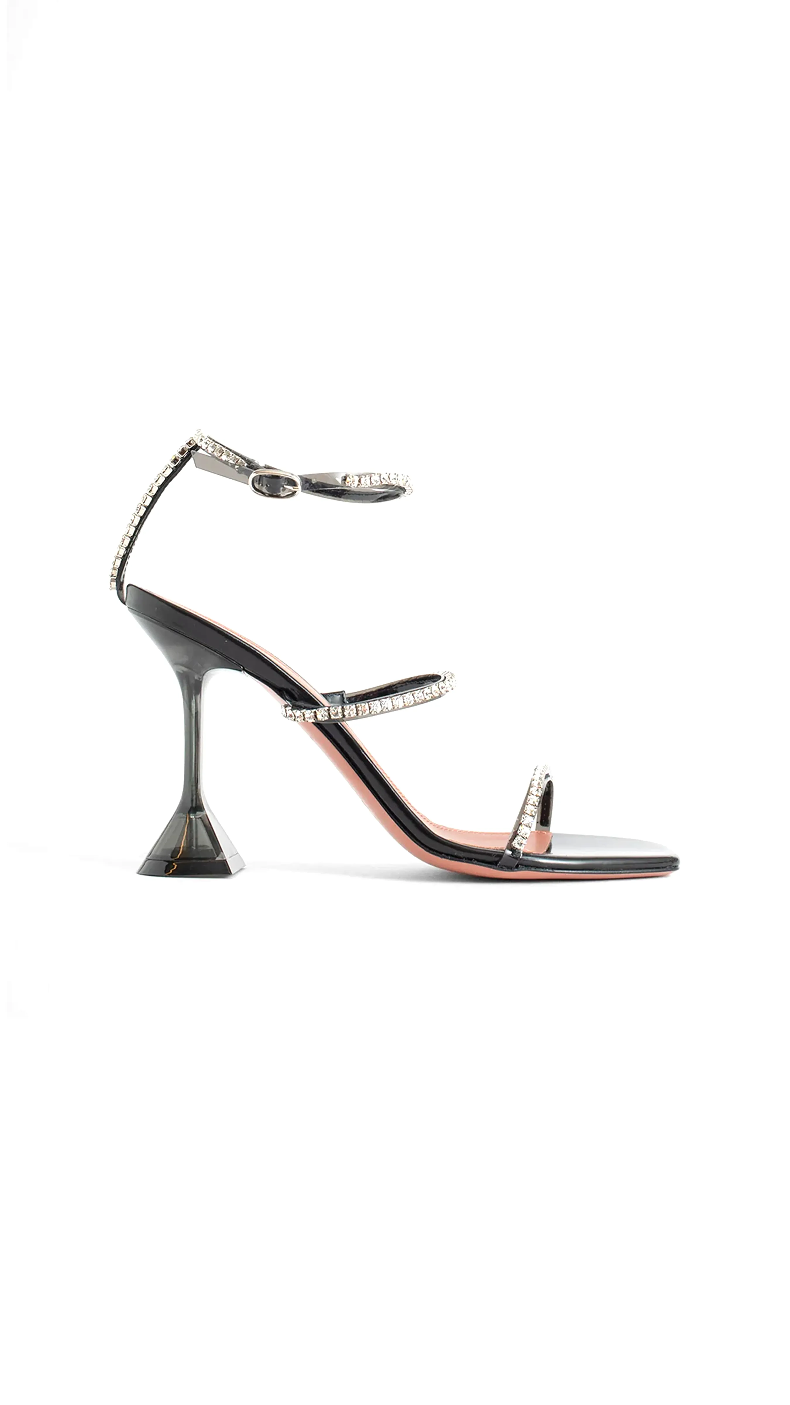 Gilda PVC Glass Sandal - Black