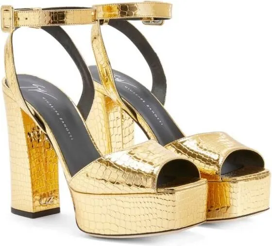 Giuseppe Zanotti New Betty leather sandals Gold