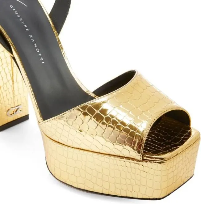 Giuseppe Zanotti New Betty leather sandals Gold