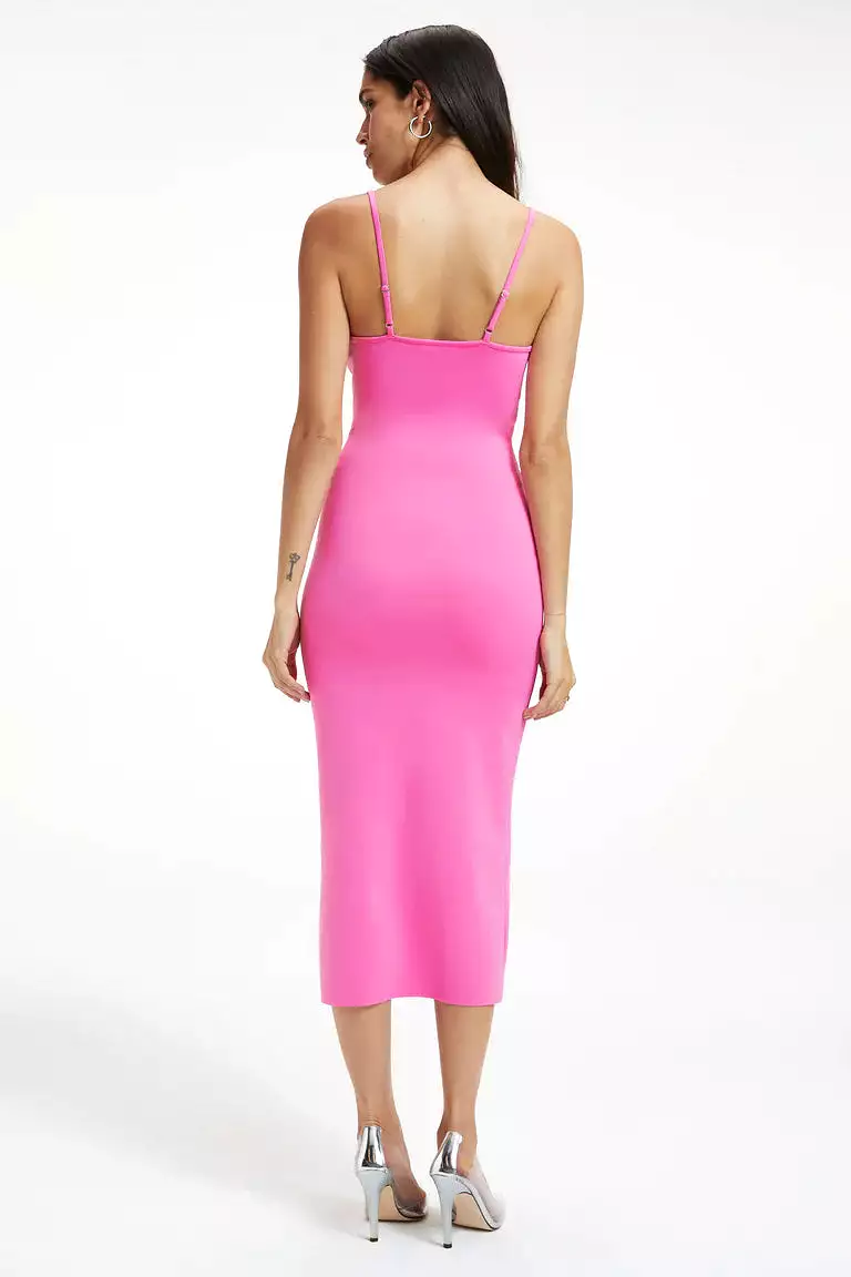 Good American Pink Scuba Dress