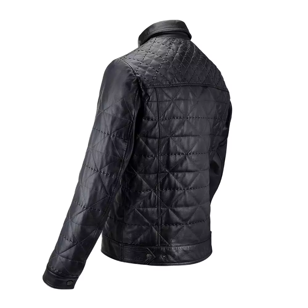 H227COC MONTECARLO. CUADRA BLOUSON BIKER LEATHER JACKET FOR MEN.