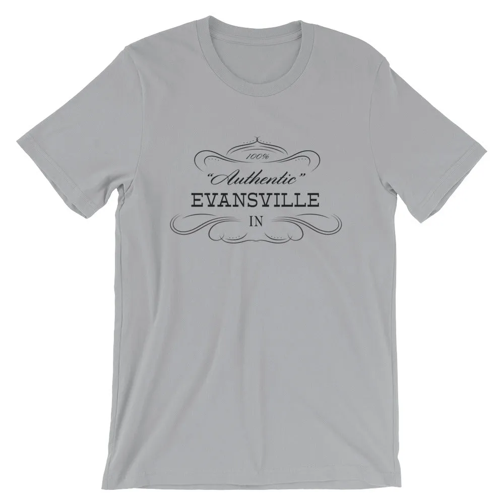 Indiana - Evansville IN - Short-Sleeve Unisex T-Shirt - Authentic