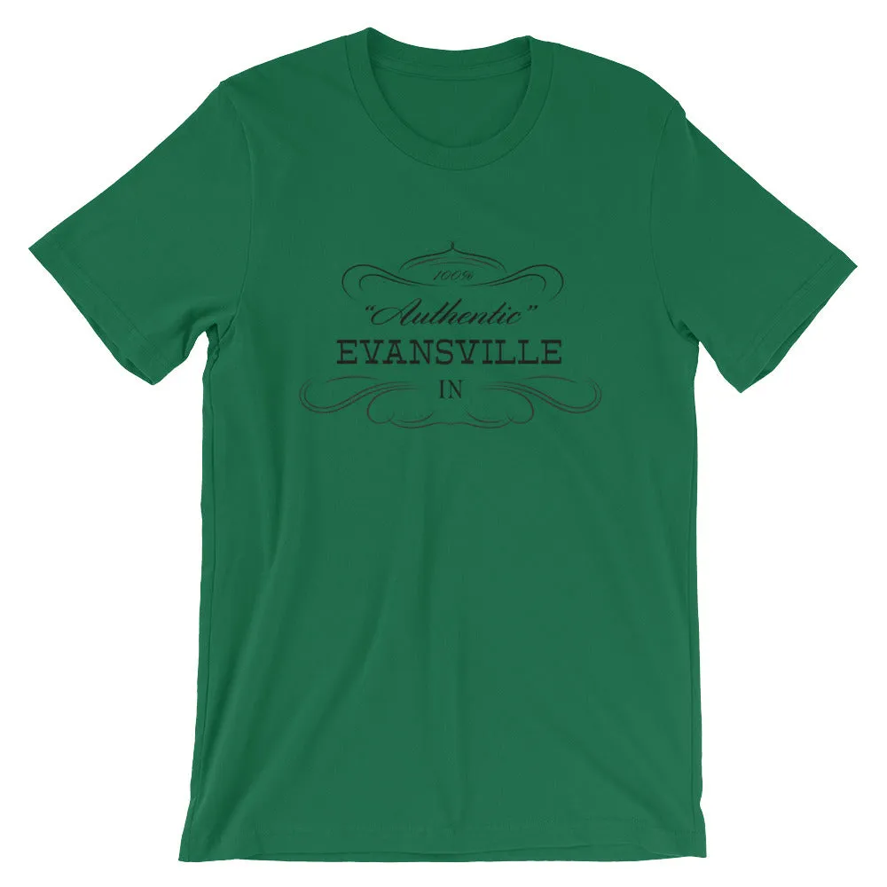 Indiana - Evansville IN - Short-Sleeve Unisex T-Shirt - Authentic