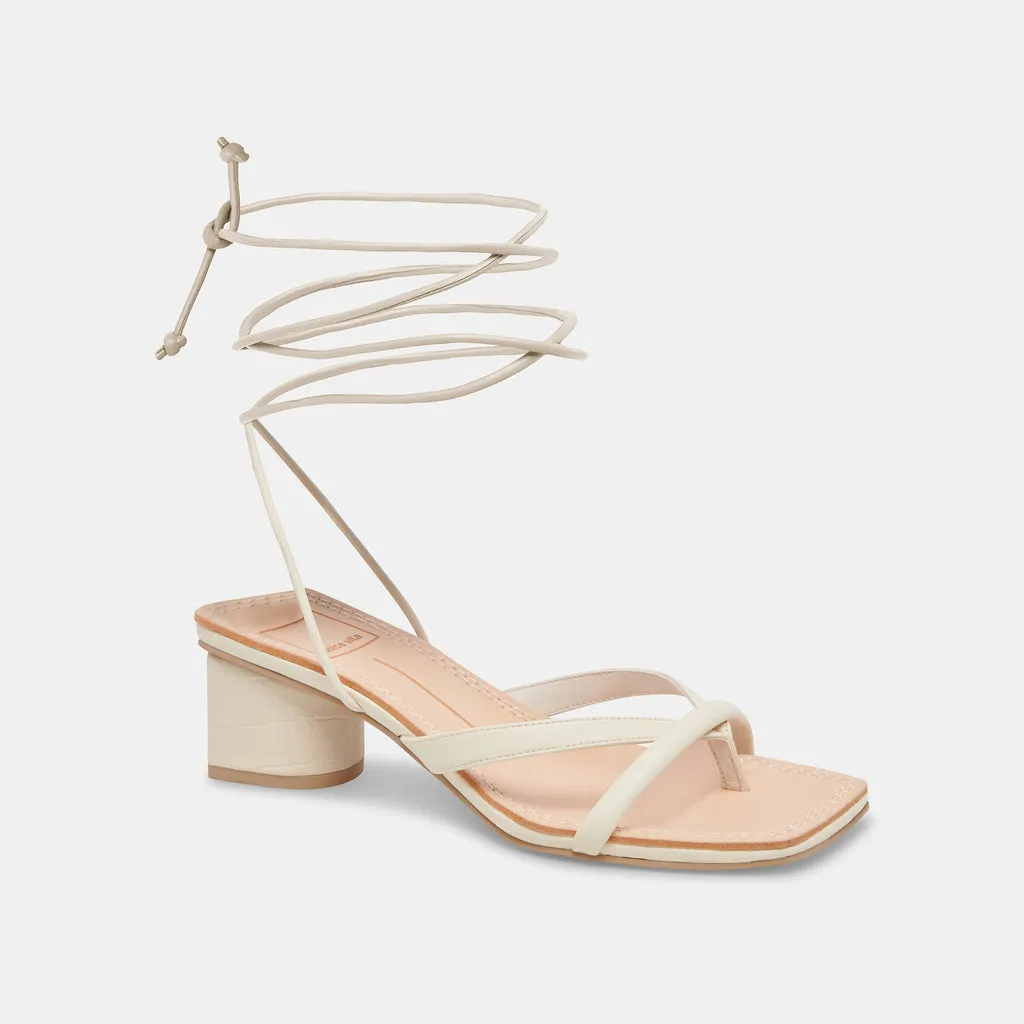 Jaimi Sandals Eggshell Stella | Eggshell Stella Ankle Strap Heels– Dolce Vita 6885995675714