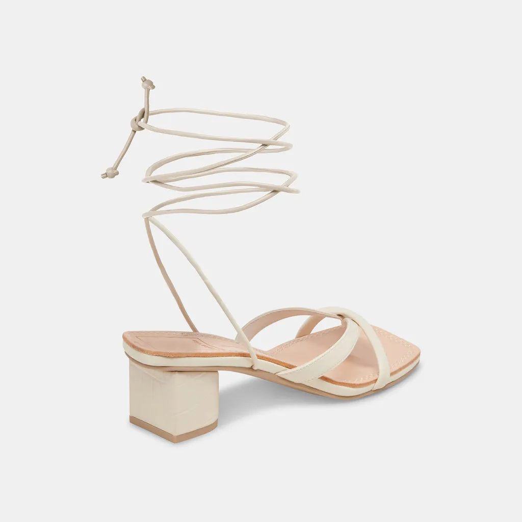 Jaimi Sandals Eggshell Stella | Eggshell Stella Ankle Strap Heels– Dolce Vita 6885995675714