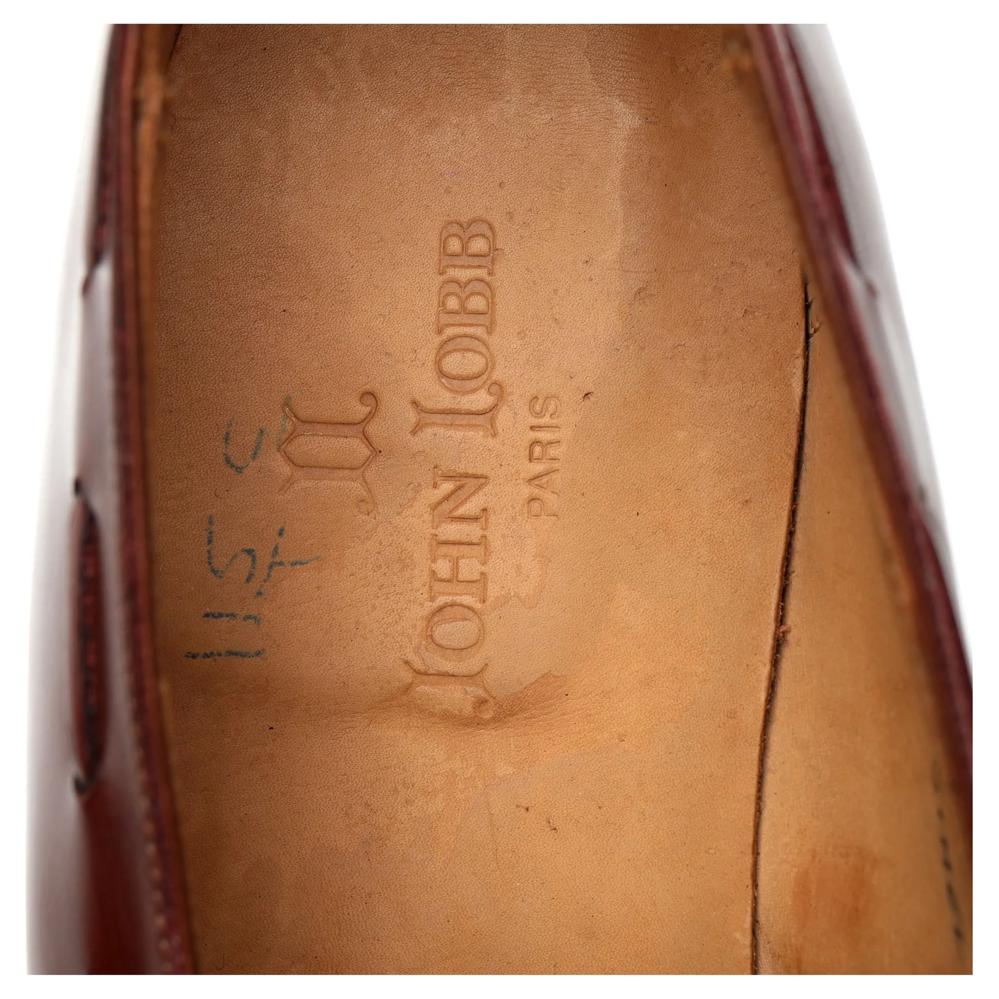 'Jihel' Tan Brown Leather Tassel Loafers UK 11.5 E