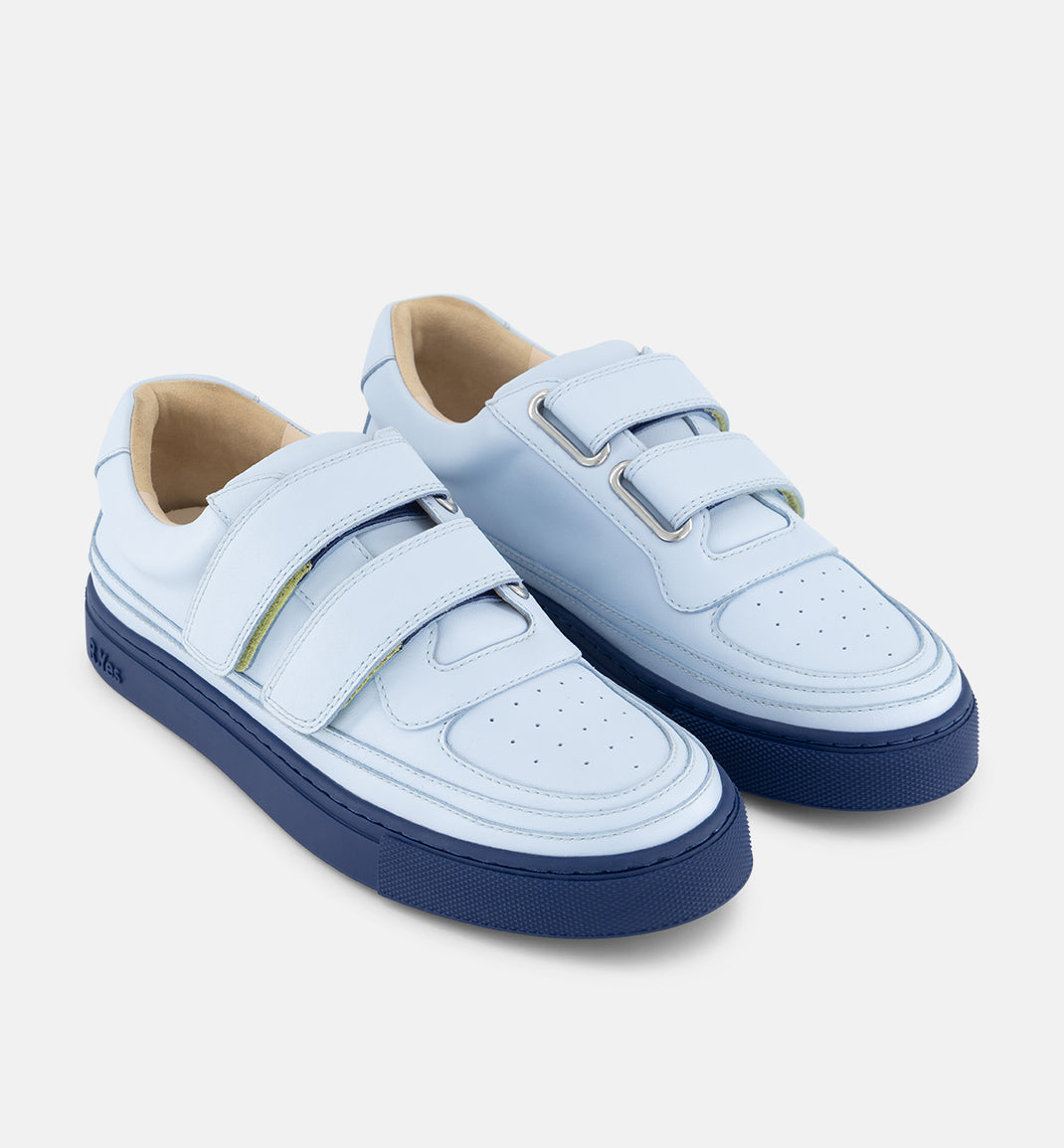 Journey 3.0 Leather Velcro Trainer | Ice Blue