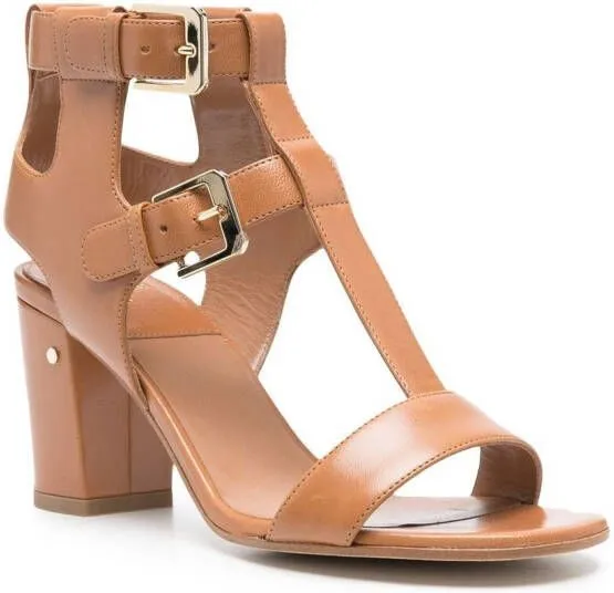 Laurence Dacade 850mm heeled T-bar sandals Brown