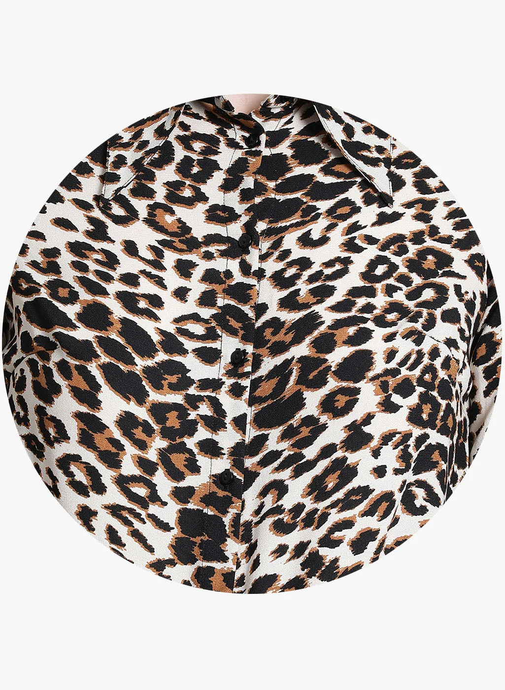 Leopard Print Fullsleves Shirt