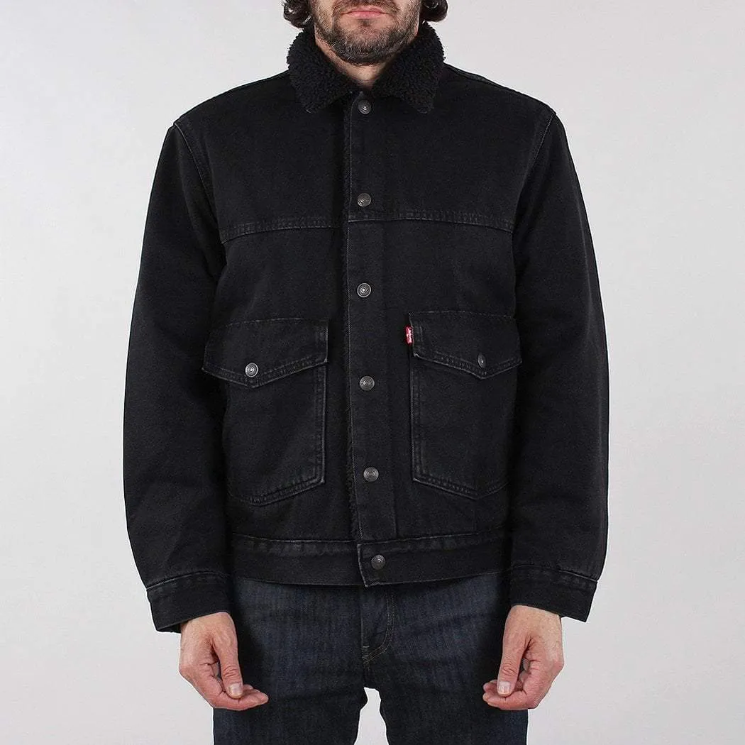 Levis Patch Pocket Sherpa Trucker Jacket